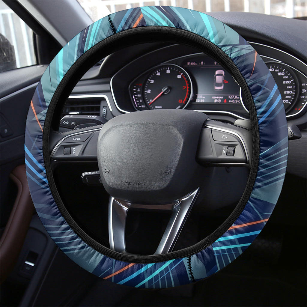 Australian Athletics Steering Wheel Cover Geometric Digital Sport Motion Art
