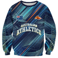 Australian Athletics Sweatshirt Geometric Digital Sport Motion Art