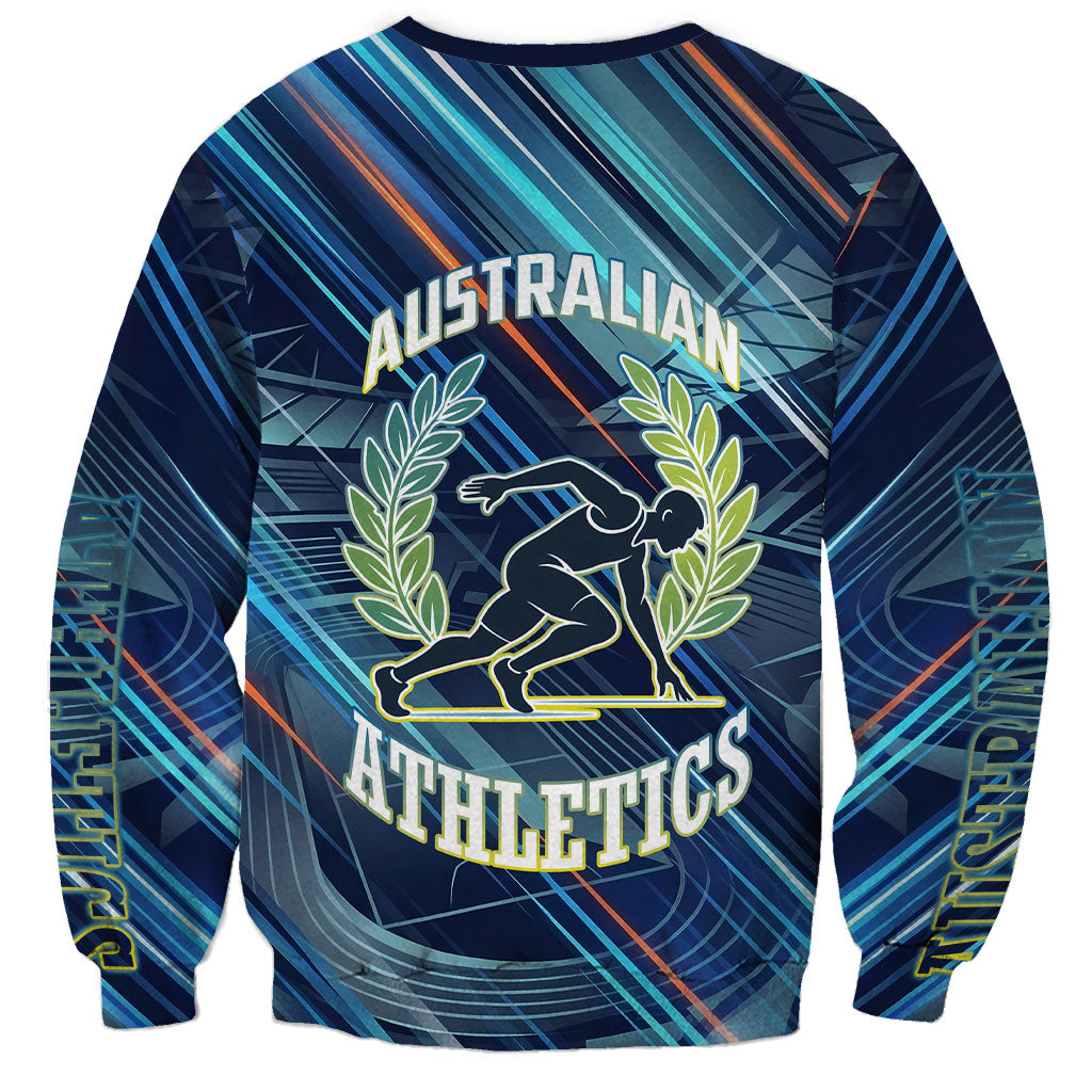Australian Athletics Sweatshirt Geometric Digital Sport Motion Art
