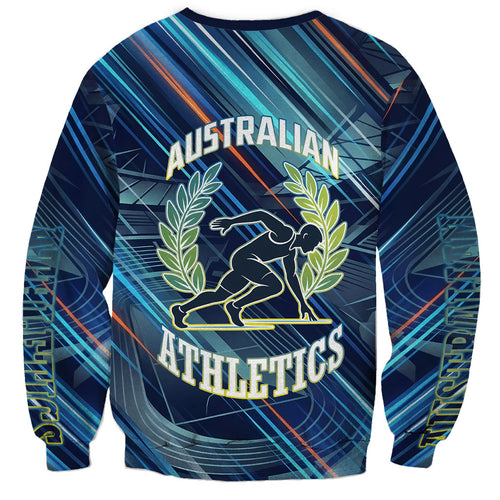 Australian Athletics Sweatshirt Geometric Digital Sport Motion Art