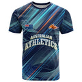 Australian Athletics T Shirt Geometric Digital Sport Motion Art