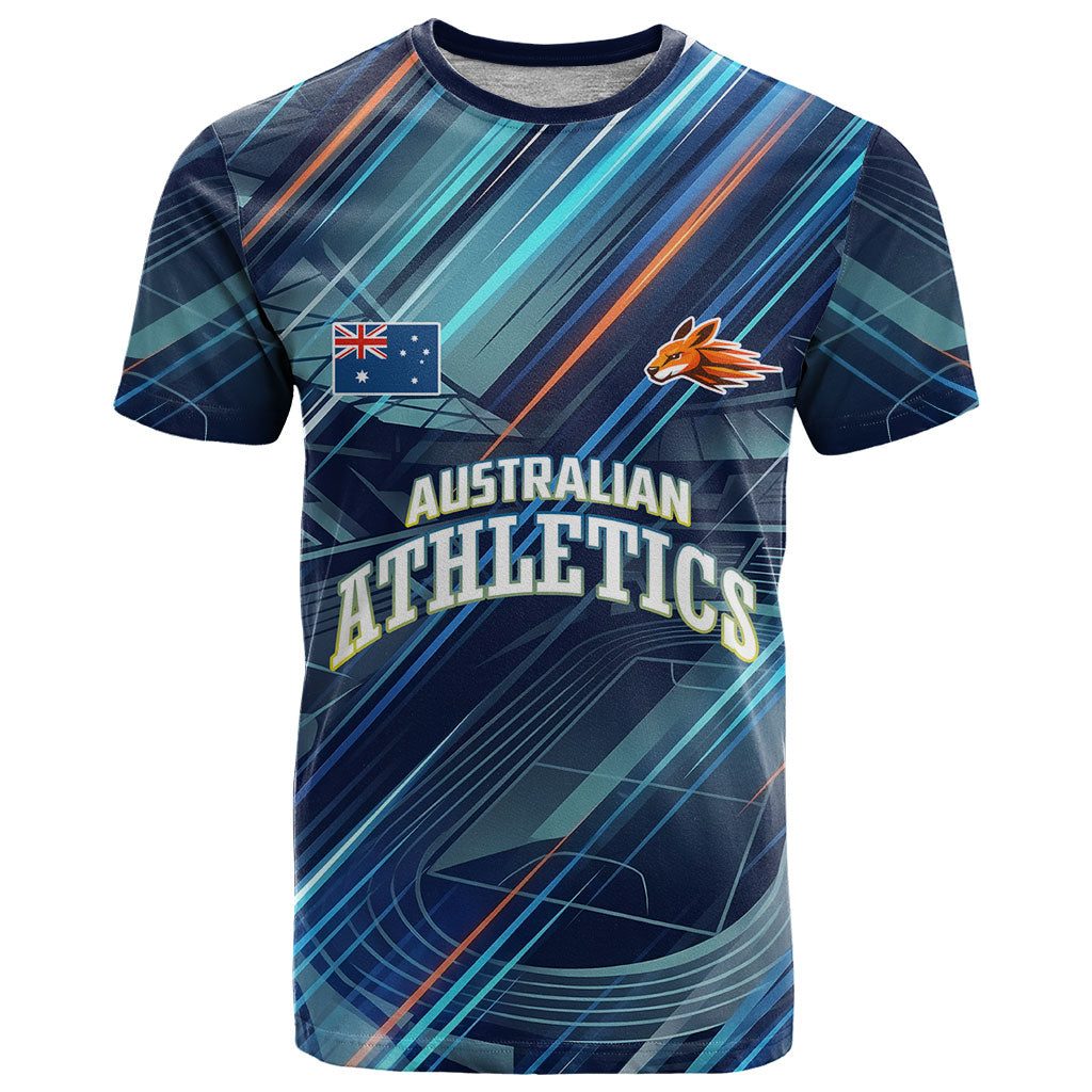 Australian Athletics T Shirt Geometric Digital Sport Motion Art
