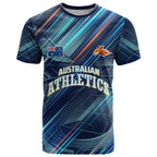 Australian Athletics T Shirt Geometric Digital Sport Motion Art