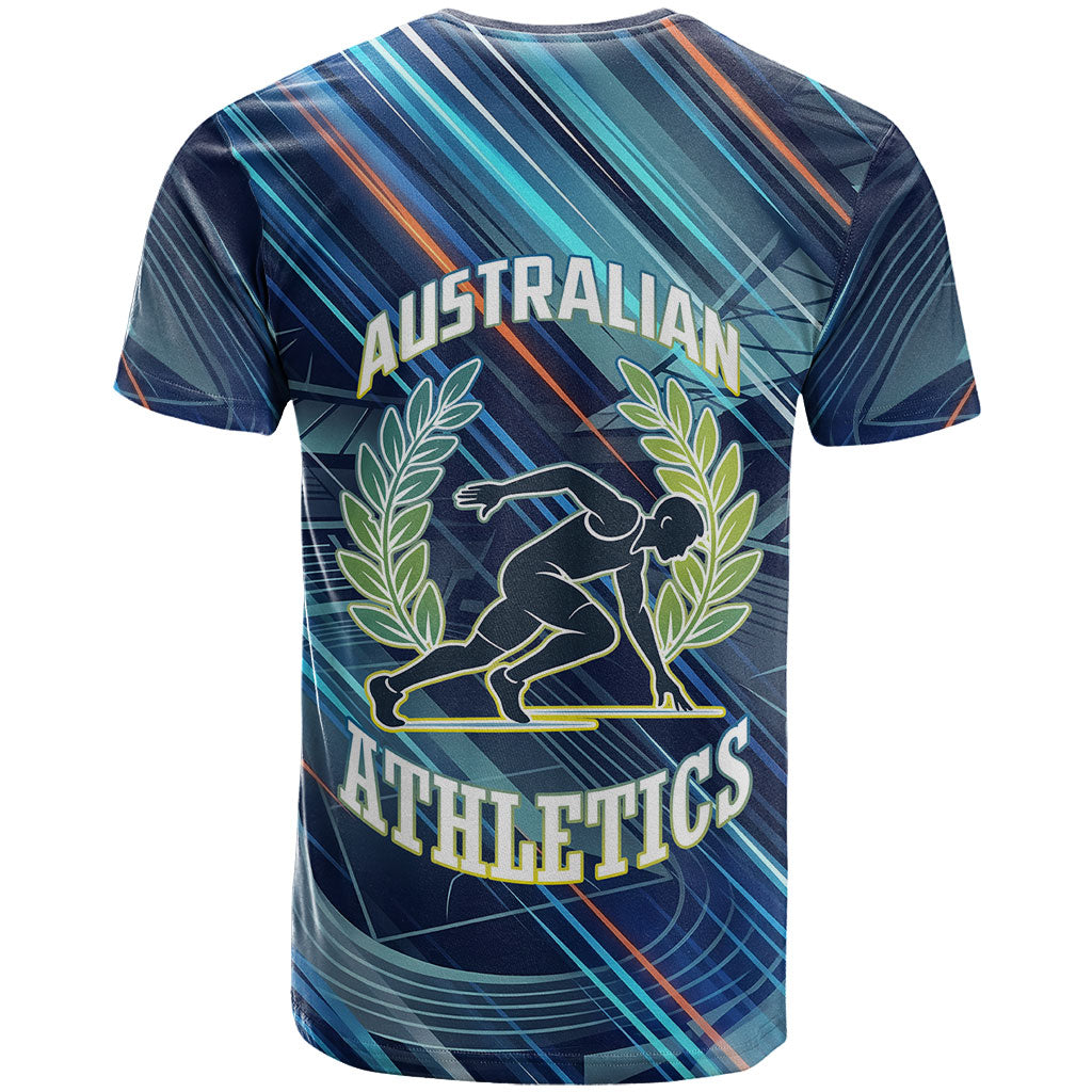 Australian Athletics T Shirt Geometric Digital Sport Motion Art