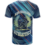 Australian Athletics T Shirt Geometric Digital Sport Motion Art
