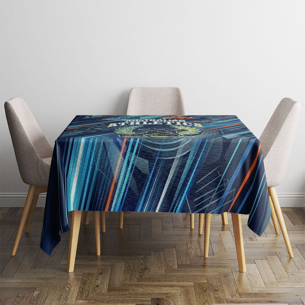 Australian Athletics Tablecloth Geometric Digital Sport Motion Art