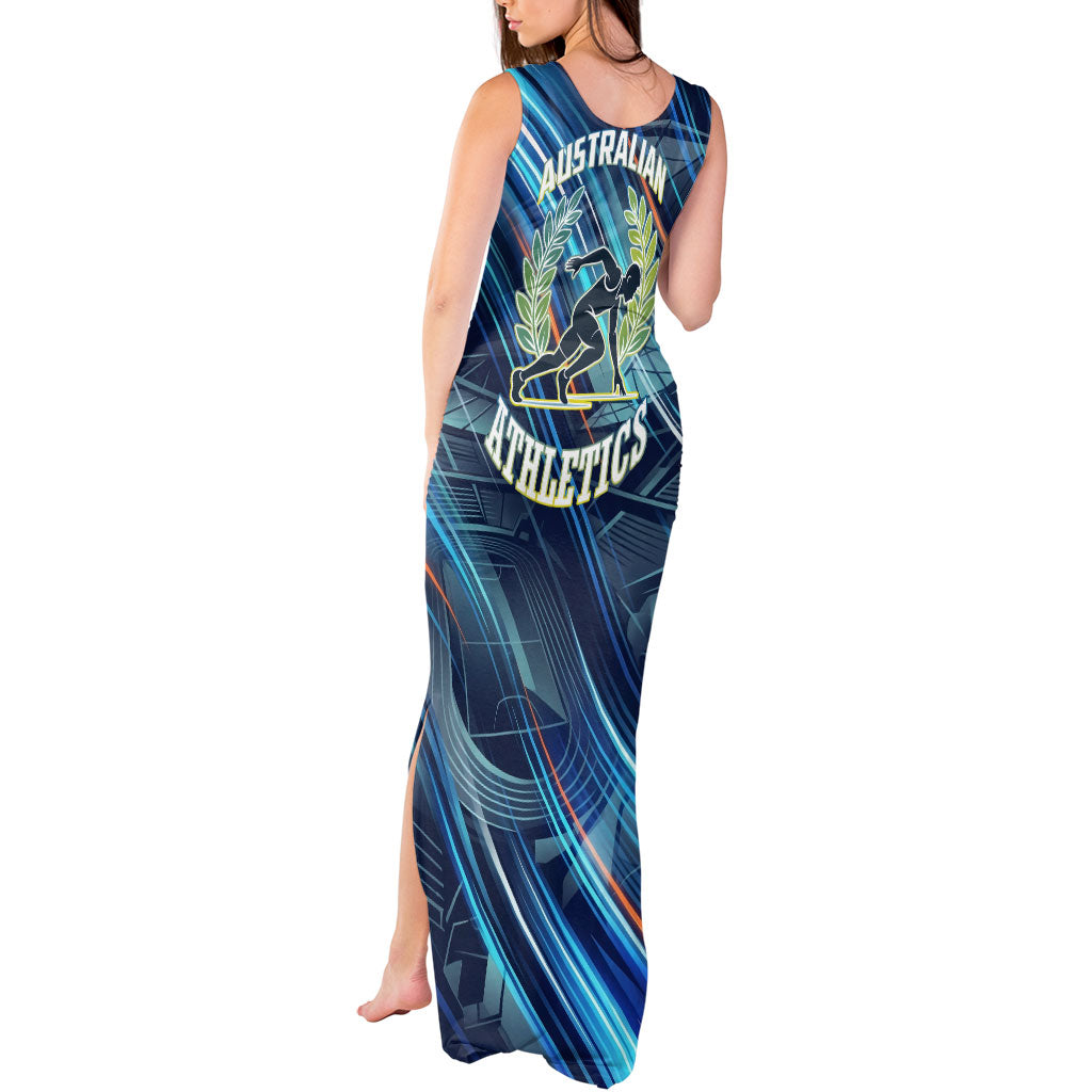 Australian Athletics Tank Maxi Dress Geometric Digital Sport Motion Art