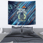 Australian Athletics Tapestry Geometric Digital Sport Motion Art