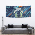 Australian Athletics Tapestry Geometric Digital Sport Motion Art
