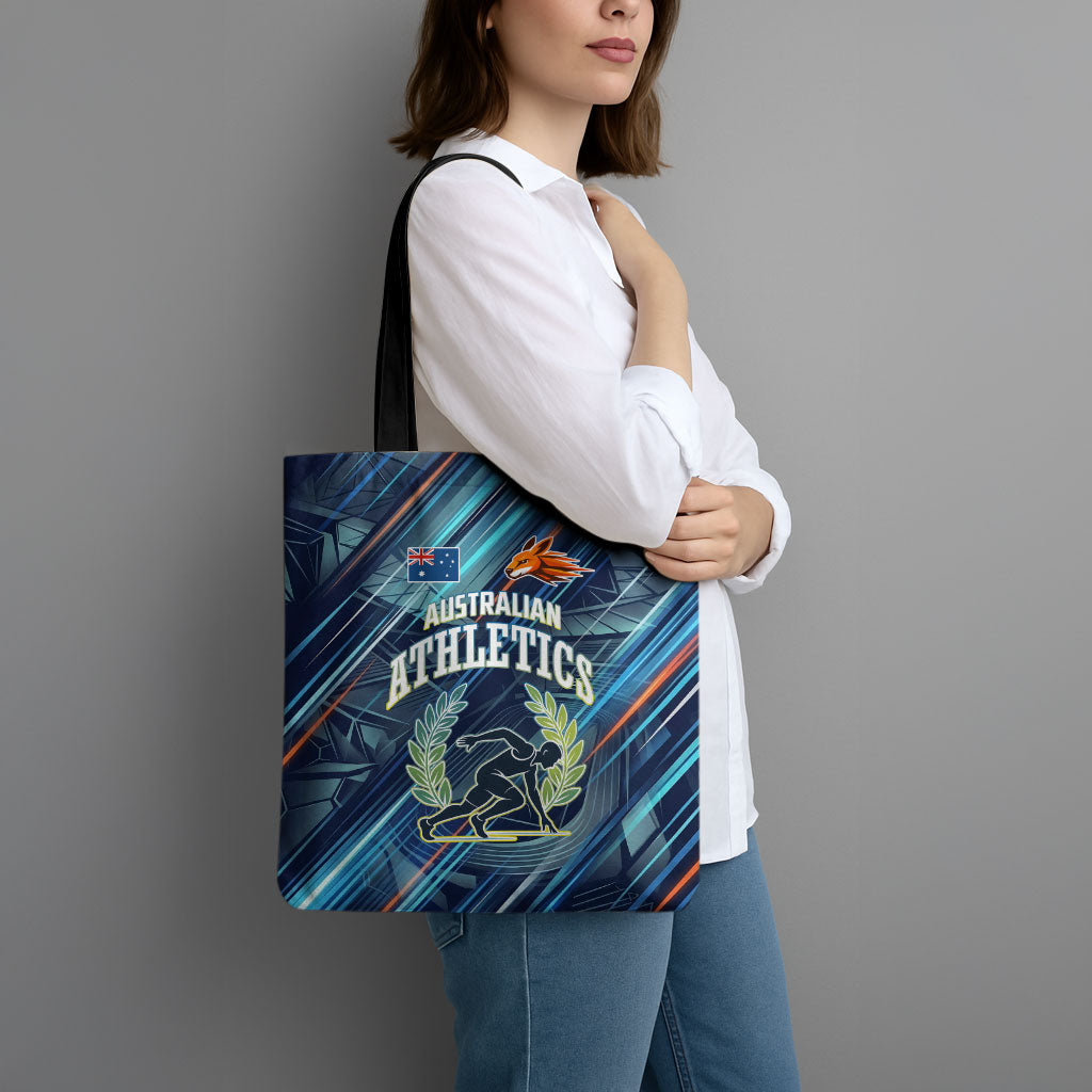 Australian Athletics Tote Bag Geometric Digital Sport Motion Art
