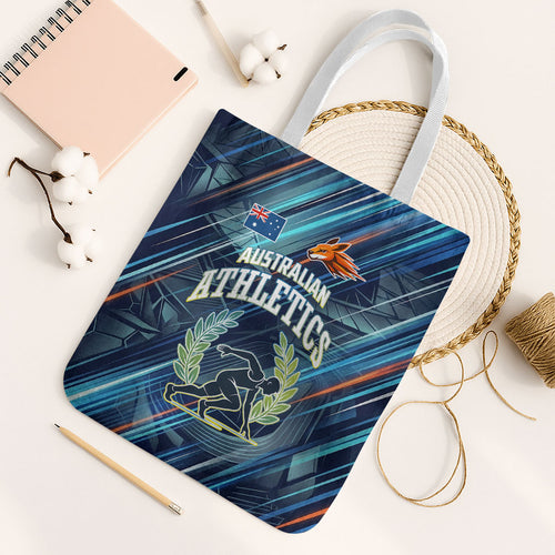 Australian Athletics Tote Bag Geometric Digital Sport Motion Art