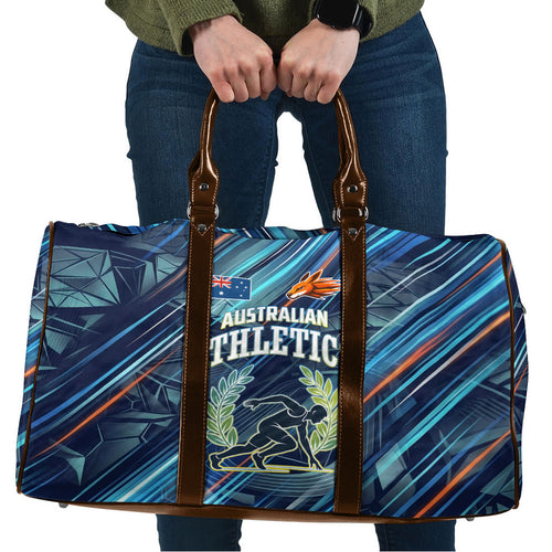 Australian Athletics Travel Bag Geometric Digital Sport Motion Art