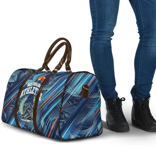Australian Athletics Travel Bag Geometric Digital Sport Motion Art