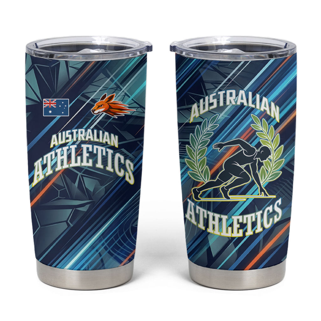 Australian Athletics Tumbler Cup Geometric Digital Sport Motion Art