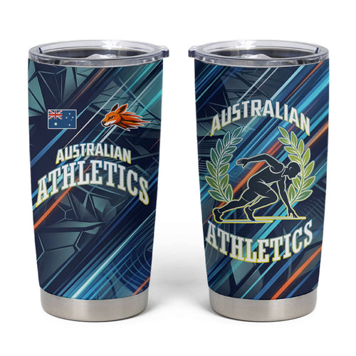 Australian Athletics Tumbler Cup Geometric Digital Sport Motion Art