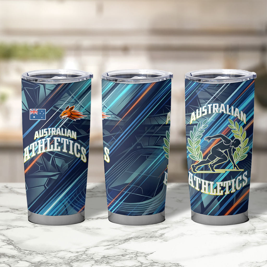 Australian Athletics Tumbler Cup Geometric Digital Sport Motion Art