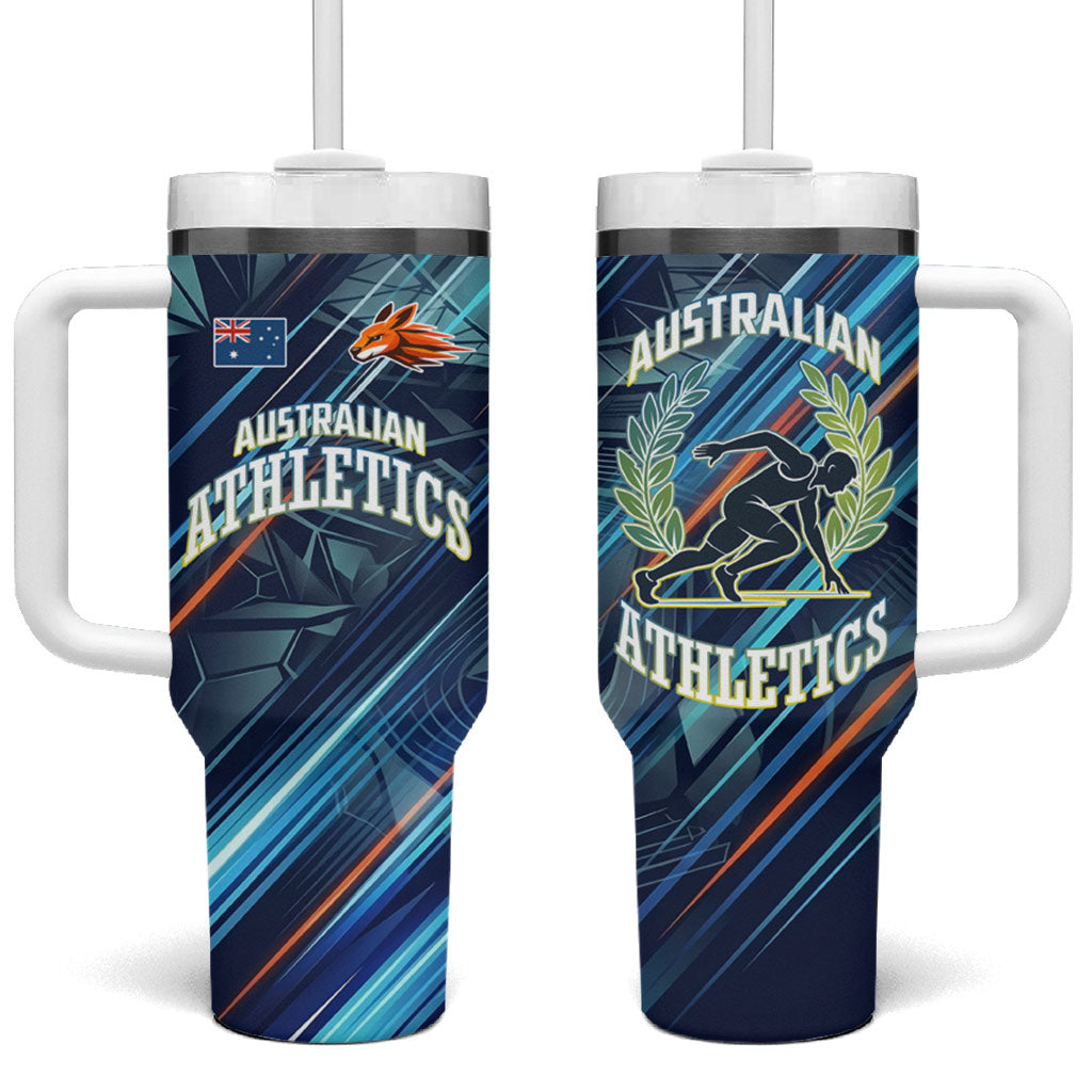 Australian Athletics Tumbler With Handle Geometric Digital Sport Motion Art