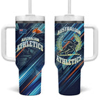 Australian Athletics Tumbler With Handle Geometric Digital Sport Motion Art