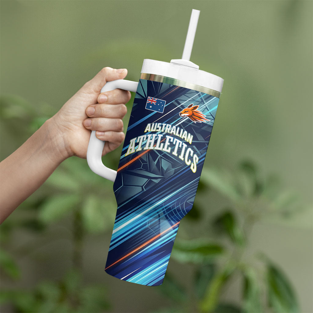 Australian Athletics Tumbler With Handle Geometric Digital Sport Motion Art