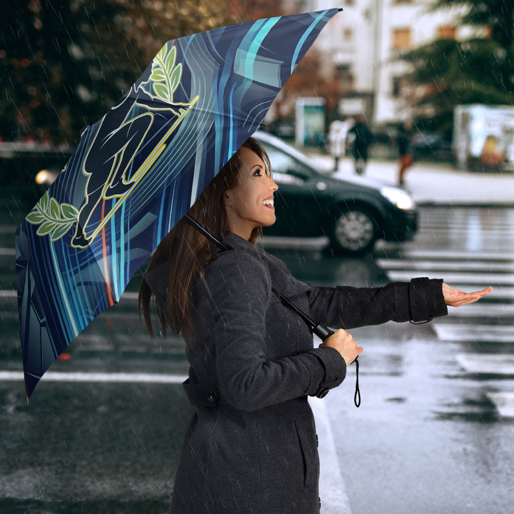 Australian Athletics Umbrella Geometric Digital Sport Motion Art