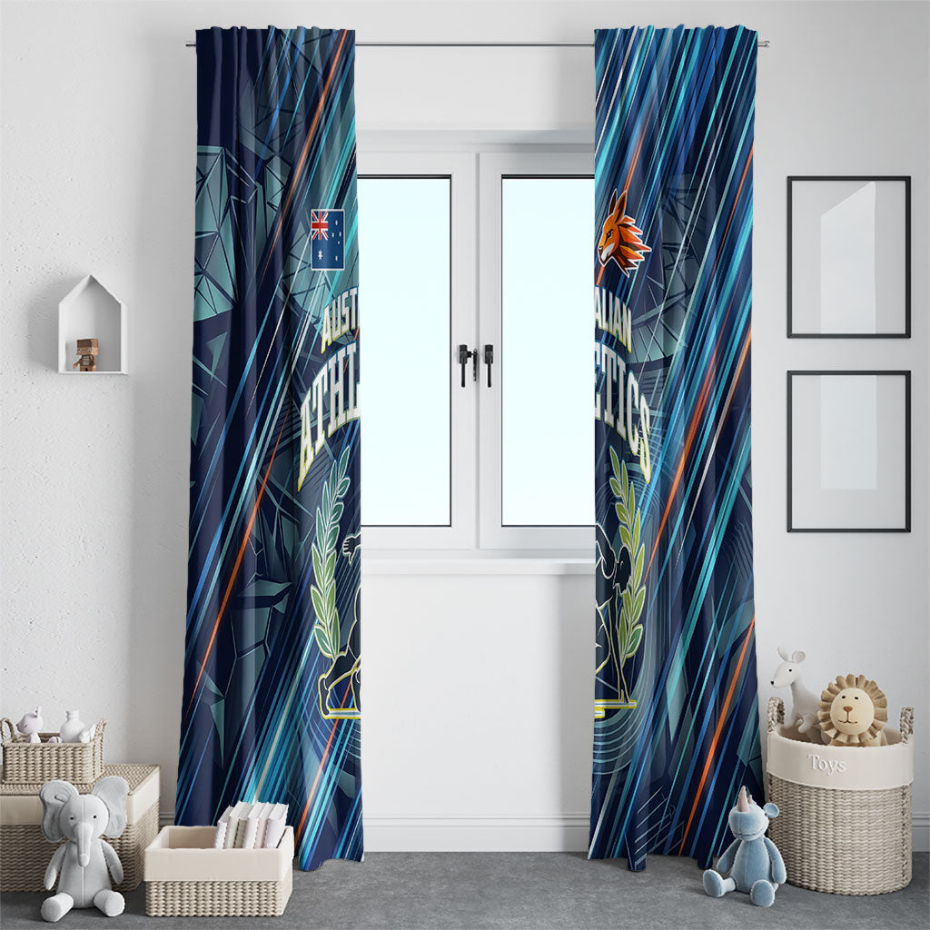 Australian Athletics Window Curtain Geometric Digital Sport Motion Art