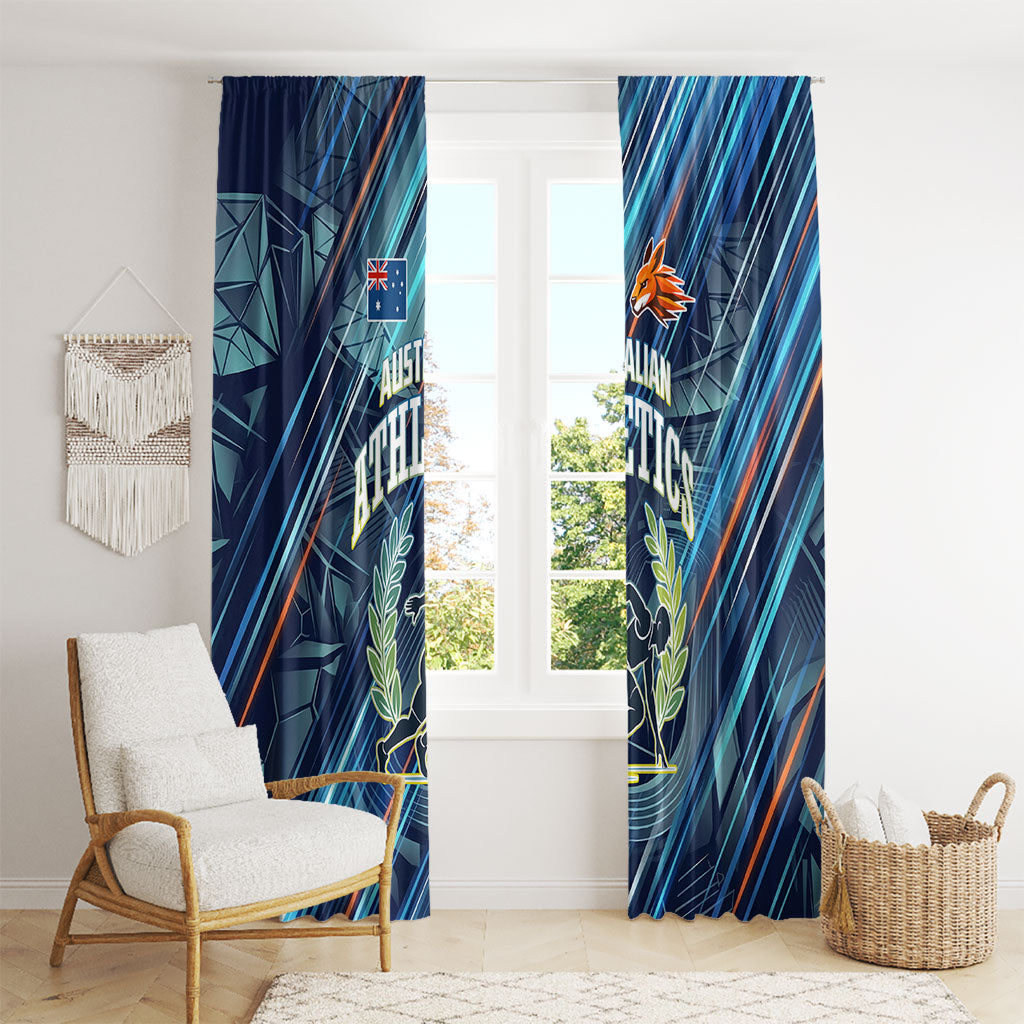 Australian Athletics Window Curtain Geometric Digital Sport Motion Art