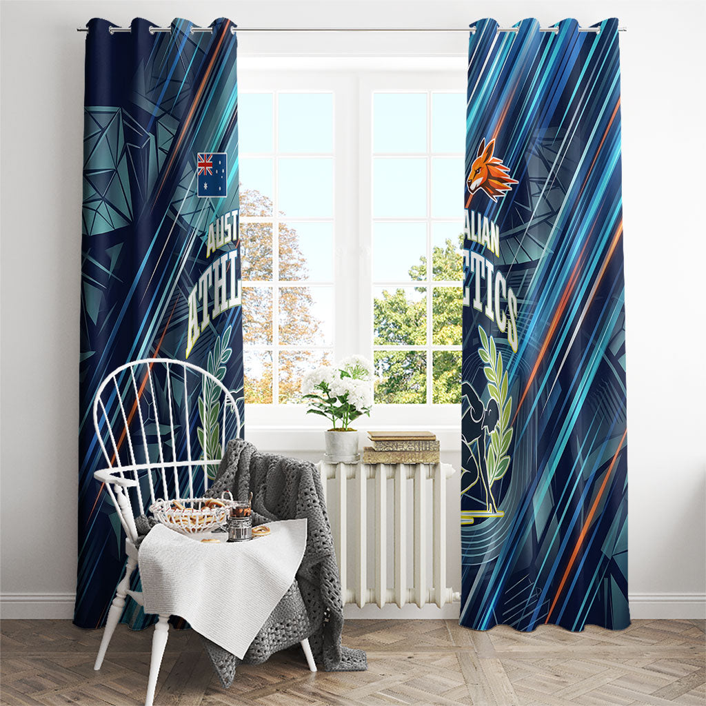 Australian Athletics Window Curtain Geometric Digital Sport Motion Art