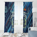 Australian Athletics Window Curtain Geometric Digital Sport Motion Art