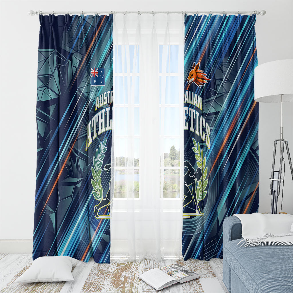 Australian Athletics Window Curtain Geometric Digital Sport Motion Art