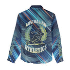 Australian Athletics Women Casual Shirt Geometric Digital Sport Motion Art