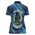 Australian Athletics Women Polo Shirt Geometric Digital Sport Motion Art