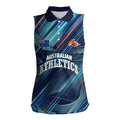 Australian Athletics Women Sleeveless Polo Shirt Geometric Digital Sport Motion Art