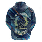 Australian Athletics Zip Hoodie Geometric Digital Sport Motion Art