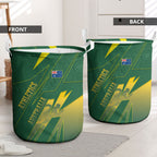 Australia Athletics Laundry Basket Australian Flag Map Track Runner Silhouette Green Gold