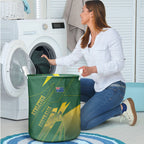 Australia Athletics Laundry Basket Australian Flag Map Track Runner Silhouette Green Gold