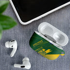 Australia Athletics AirPods Case Australian Flag Map Track Runner Silhouette Green Gold