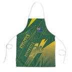 Australia Athletics Apron Australian Flag Map Track Runner Silhouette Green Gold