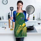 Australia Athletics Apron Australian Flag Map Track Runner Silhouette Green Gold