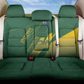 Australia Athletics Back Car Seat Cover Australian Flag Map Track Runner Silhouette Green Gold