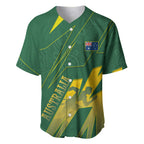 Australia Athletics Baseball Jersey Australian Flag Map Track Runner Silhouette Green Gold