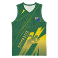 Australia Athletics Basketball Jersey Australian Flag Map Track Runner Silhouette Green Gold
