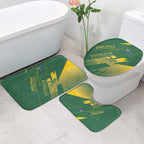Australia Athletics Bathroom Set Australian Flag Map Track Runner Silhouette Green Gold