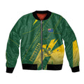 Australia Athletics Bomber Jacket Australian Flag Map Track Runner Silhouette Green Gold