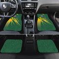 Australia Athletics Car Mats Australian Flag Map Track Runner Silhouette Green Gold