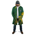 Australia Athletics Cloak Australian Flag Map Track Runner Silhouette Green Gold