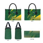 Australia Athletics Leather Bag Australian Flag Map Track Runner Silhouette Green Gold