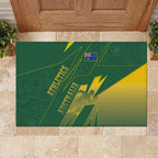 Australia Athletics Rubber Doormat Australian Flag Map Track Runner Silhouette Green Gold
