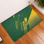 Australia Athletics Rubber Doormat Australian Flag Map Track Runner Silhouette Green Gold