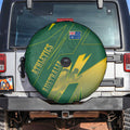 Australia Athletics Spare Tire Cover Australian Flag Map Track Runner Silhouette Green Gold