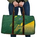 Australia Athletics Travel Bag Australian Flag Map Track Runner Silhouette Green Gold